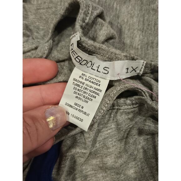 Rebdolls y2k mini bodycon dress 1x xl nwt jersey cotton strerchy race stripe - Picture 5 of 5